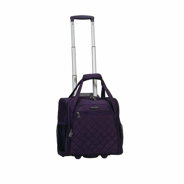 Rockland Melrose Wheeled Underseat Carry On Luggage - Purple BF31-PURPLE